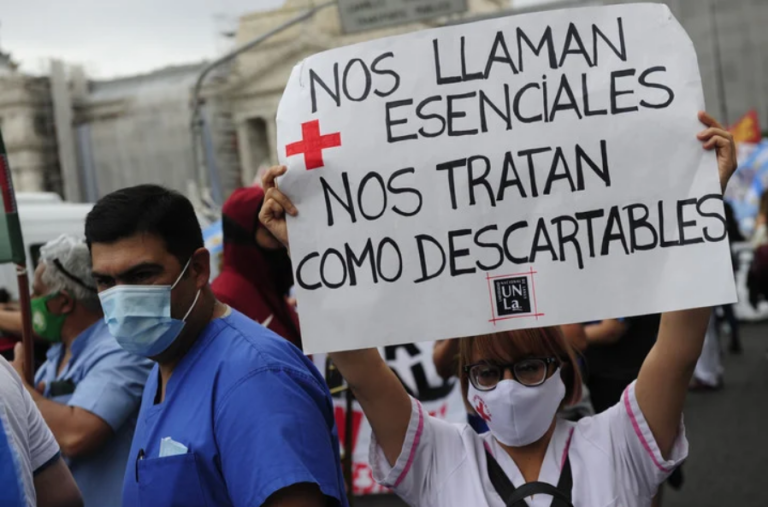 Paro trabajadores de salud medicos