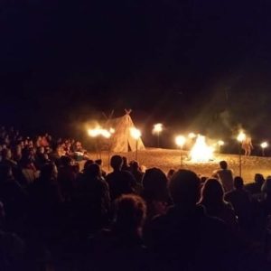 Presentación de Amerindio en el arenero. 