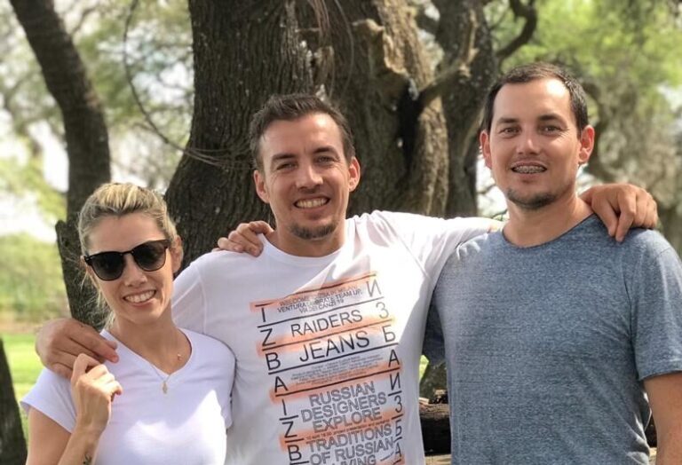 gisela, marcos y franco delpino