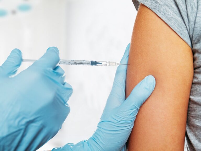 Medical Vaccine In Shoulder
